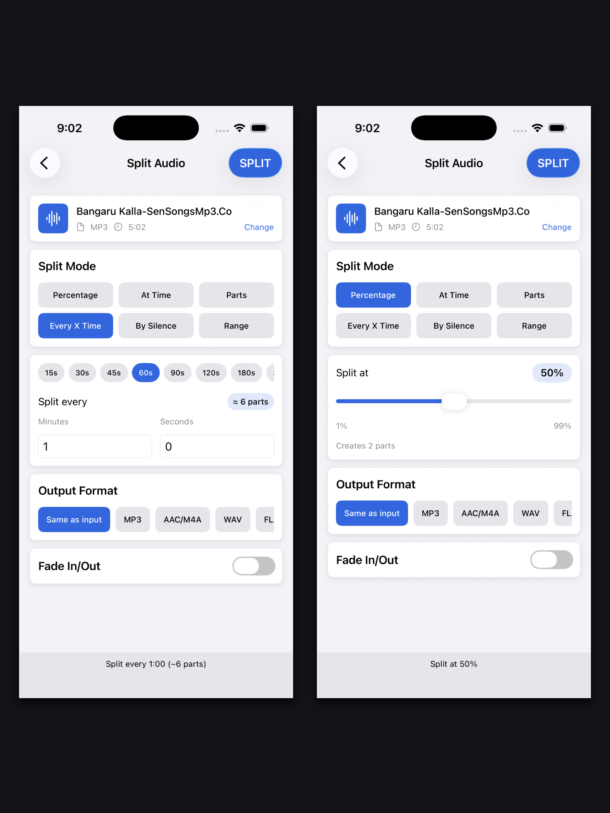 Audio Splitter - MP3 Cutter