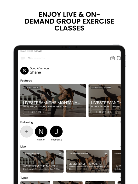 The Montana Method Live iPad screenshot 1 - Health & Fitness app
