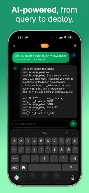 Supanator: Supabase Manager iPhone screenshot 2