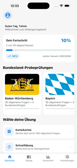 Germany Einbürgerungstest 2026 screenshot 1