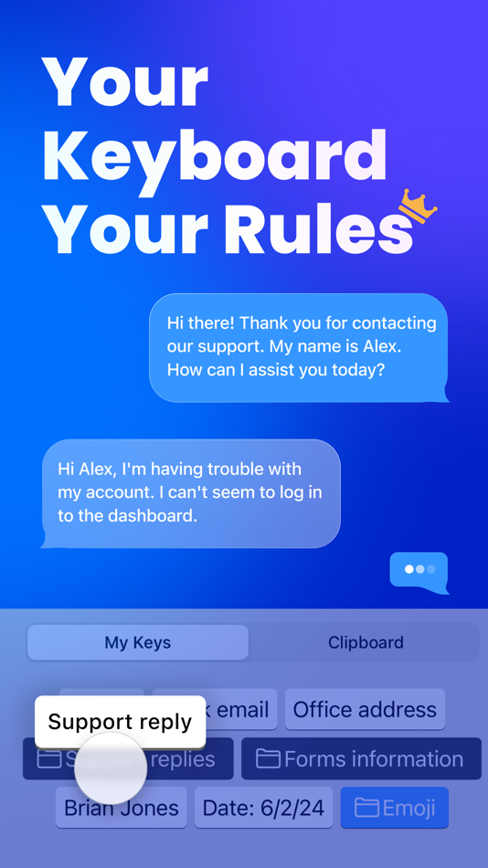 #1. Copied - Clipboard Keyboard (iOS) 由: Sharply Labs