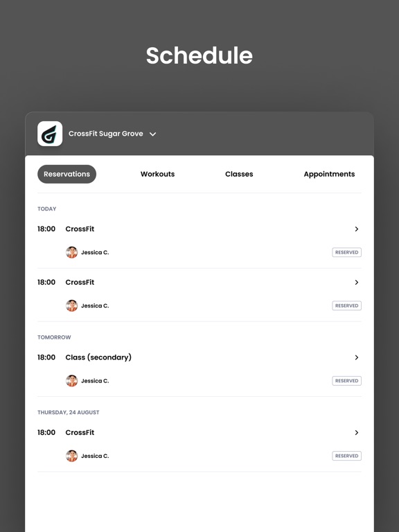The Grove Athletics iPad screenshot 3 - Health & Fitness app