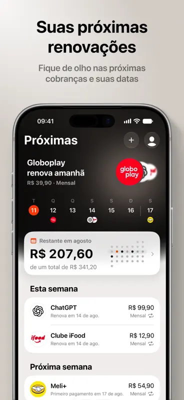 Subo: Assinaturas e Gastos screenshot 1 of 7