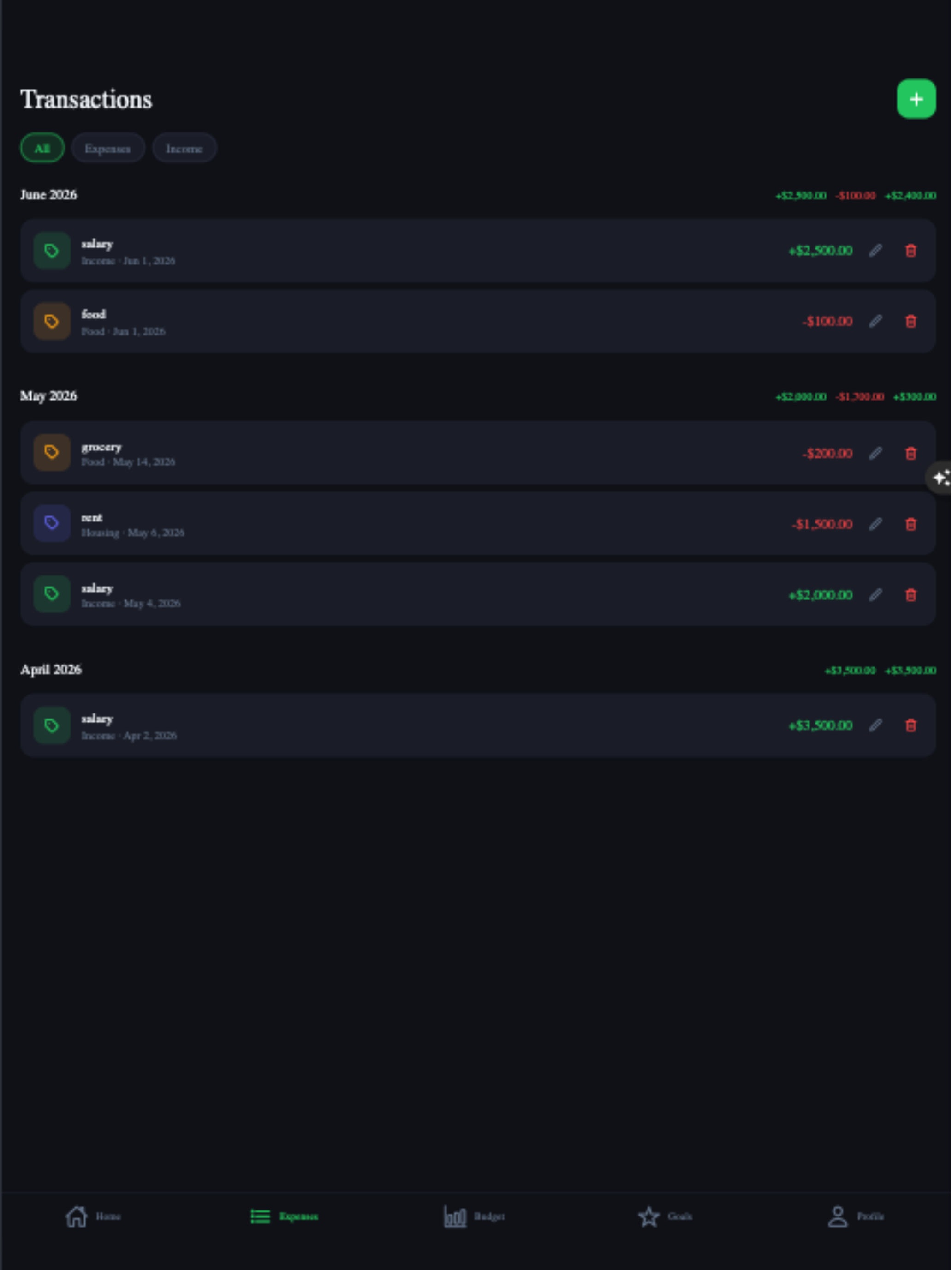 Budgetly Finance Tracker