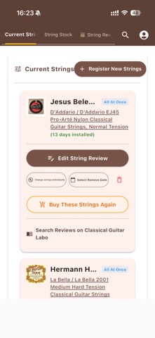 ReString - Guitar Tuner & Care iPhone screenshot