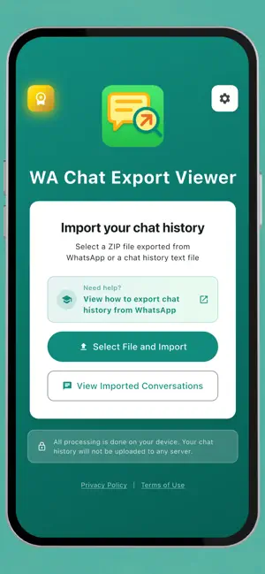 WA Chat Export Viewer screenshot 1