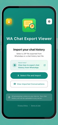 WA Chat Export Viewer Screenshot 1 of 5