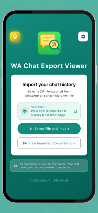 WA Chat Export Viewer Screenshot 1 of 5