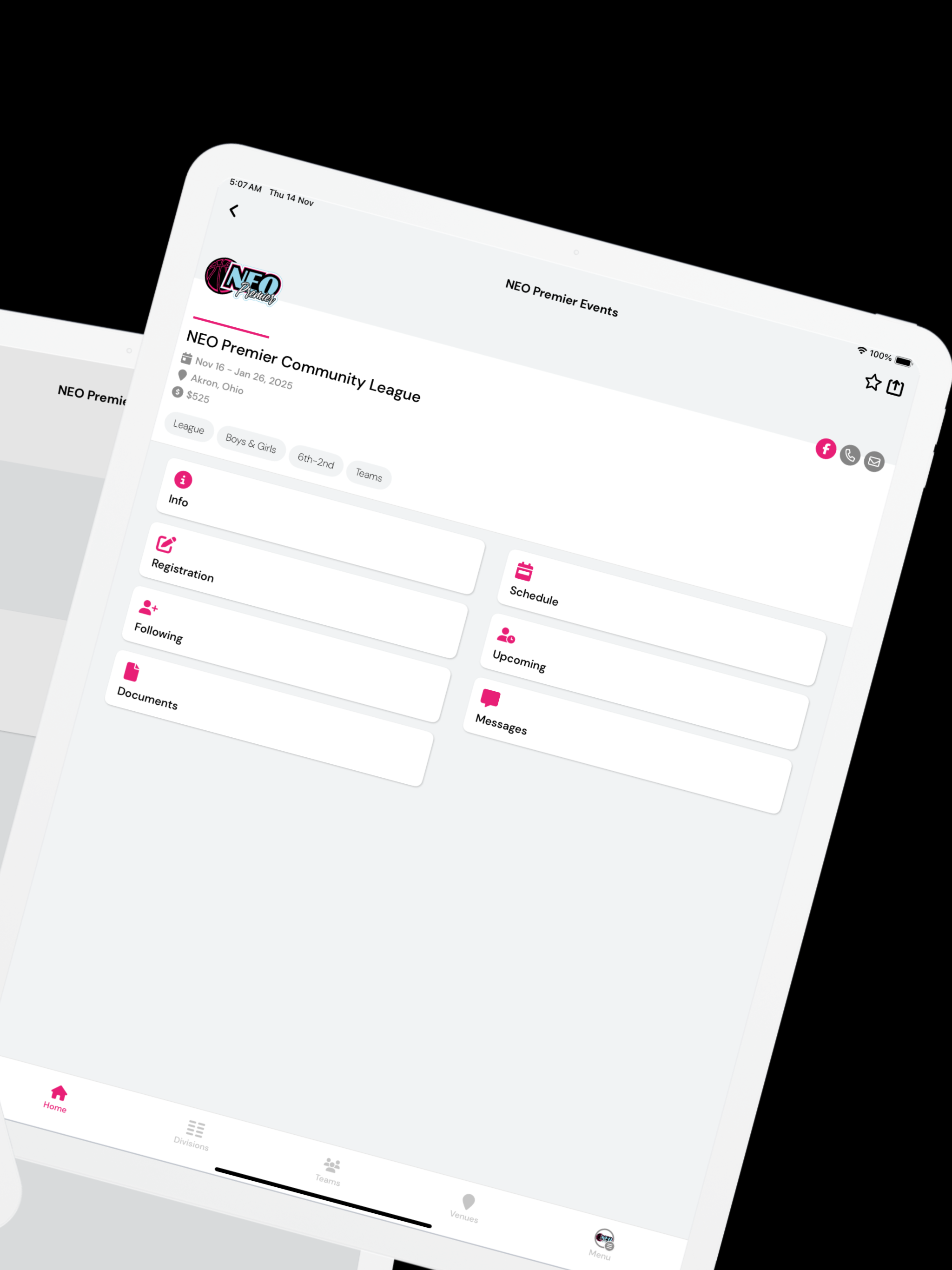 NEO Premier Events screenshot 4