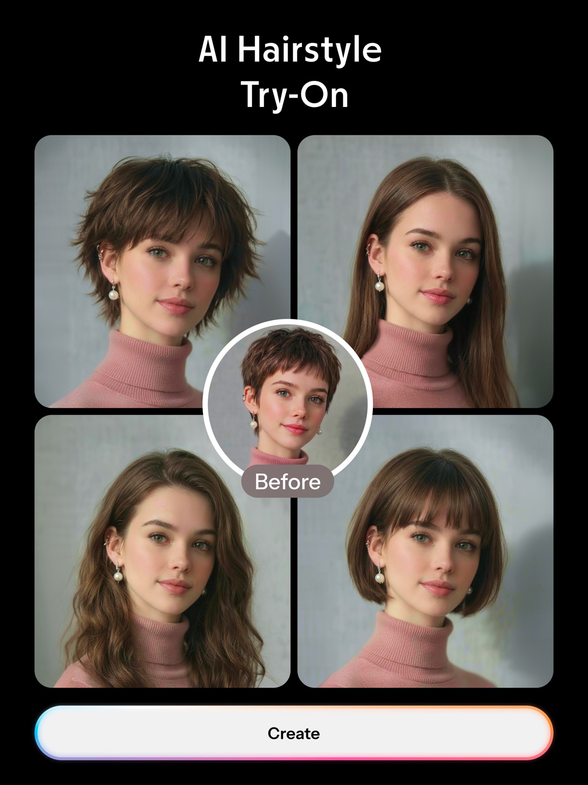 Hairify - AI Hairstyle Try On ipad screenshot 1