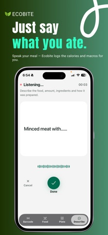 Ecobite: Smart Calorie Tracker screenshot
