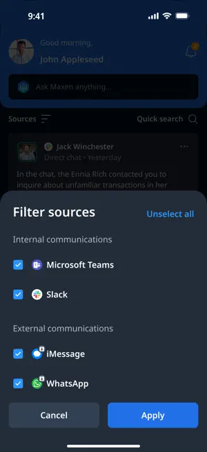 Maxen™ - Comms Intelligence screenshot 3
