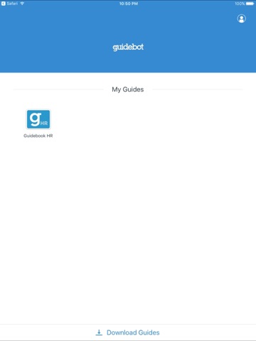 Guidebot iPad screenshot