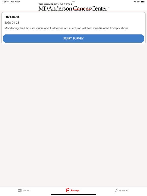 GU Patient Surveys iPad screenshot