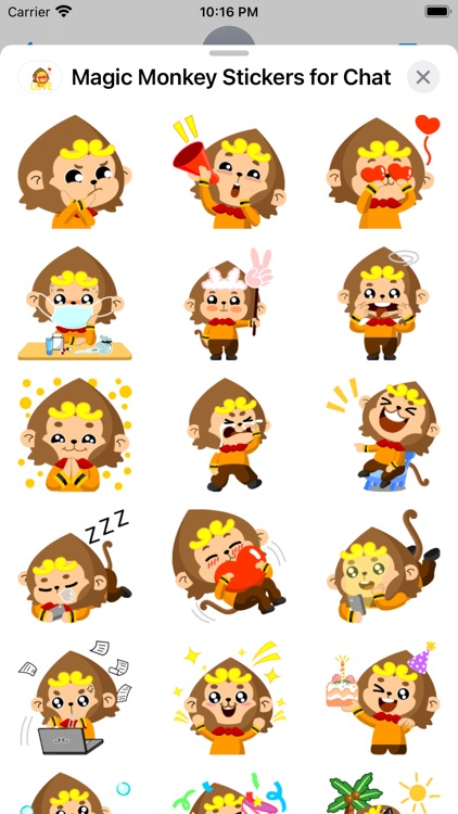 Magic Monkey Stickers for Chat screenshot-4