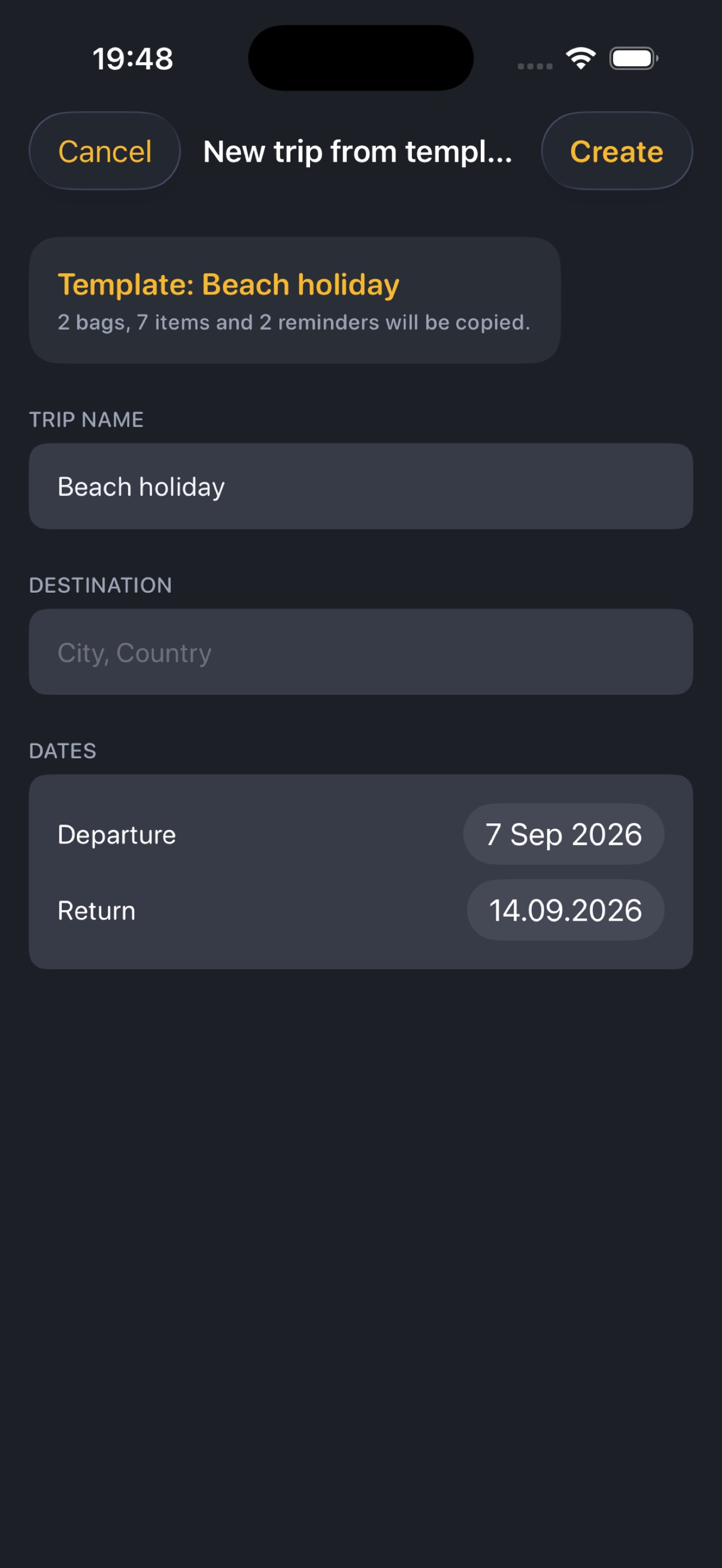Screenshot 8 of Bag Balance Planner