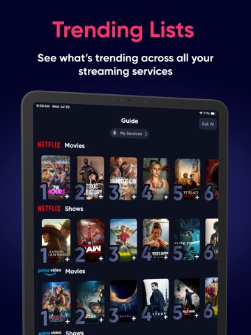 Queue - Find Movies & Shows iPad screenshot