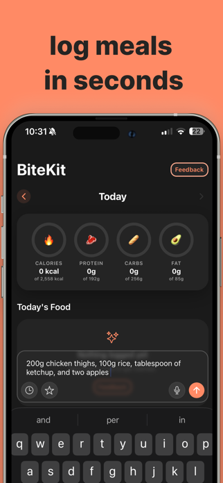 AI Calories Tracker - BiteKit Screenshot 1 of 6