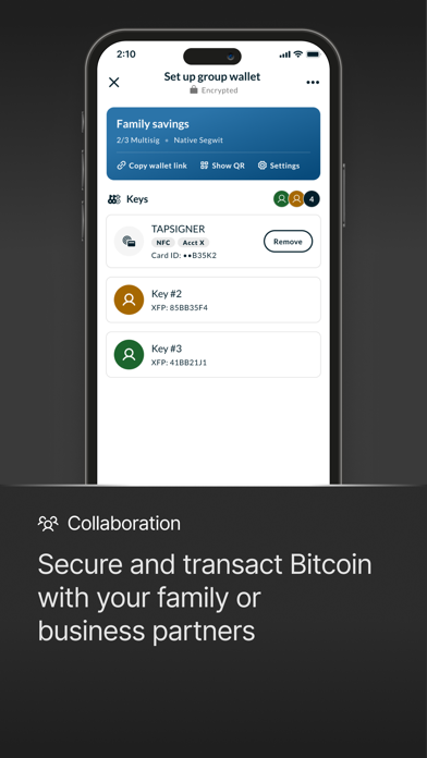 Nunchuk Bitcoin Wallet iPhone screenshot 5 - Finance app