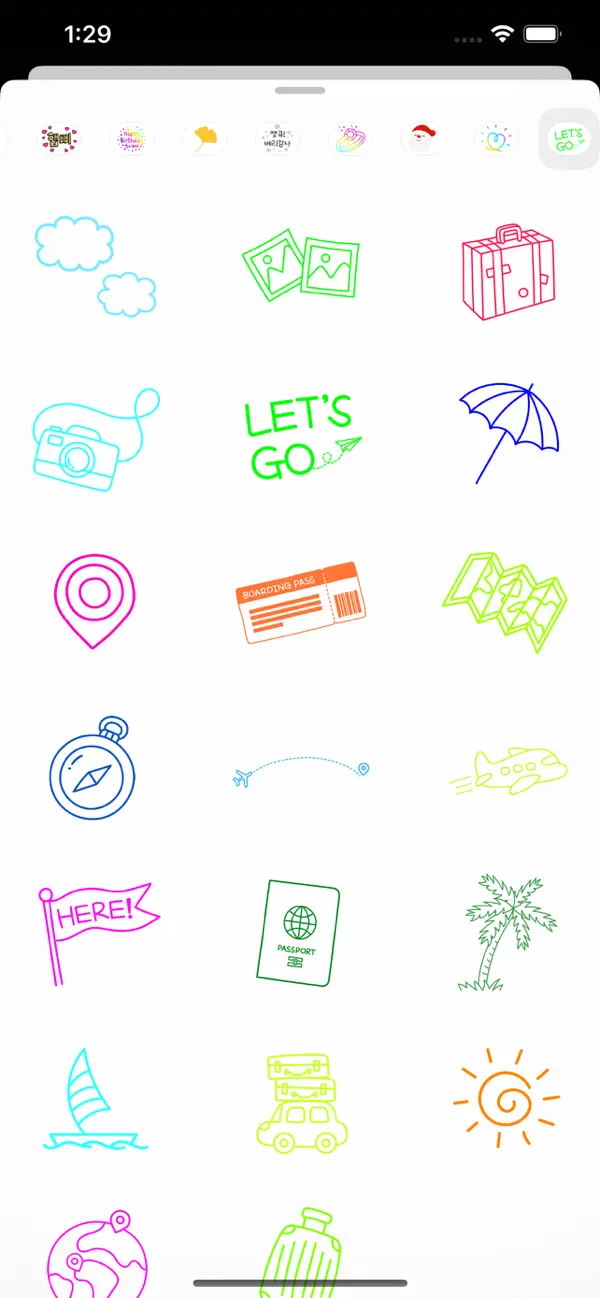 Screenshot #3 pour Colorful Travel Sticker