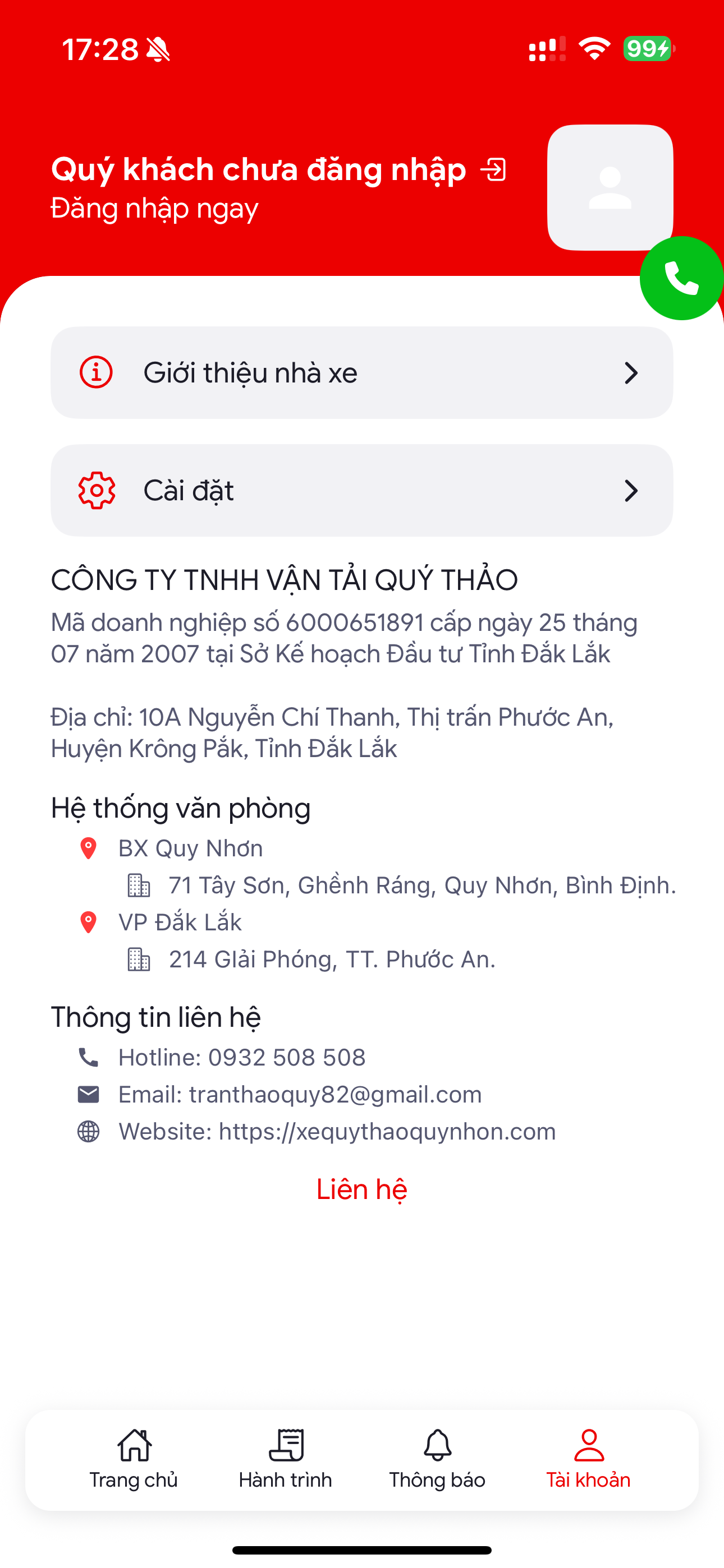 Xe Quý Thảo Bình Định