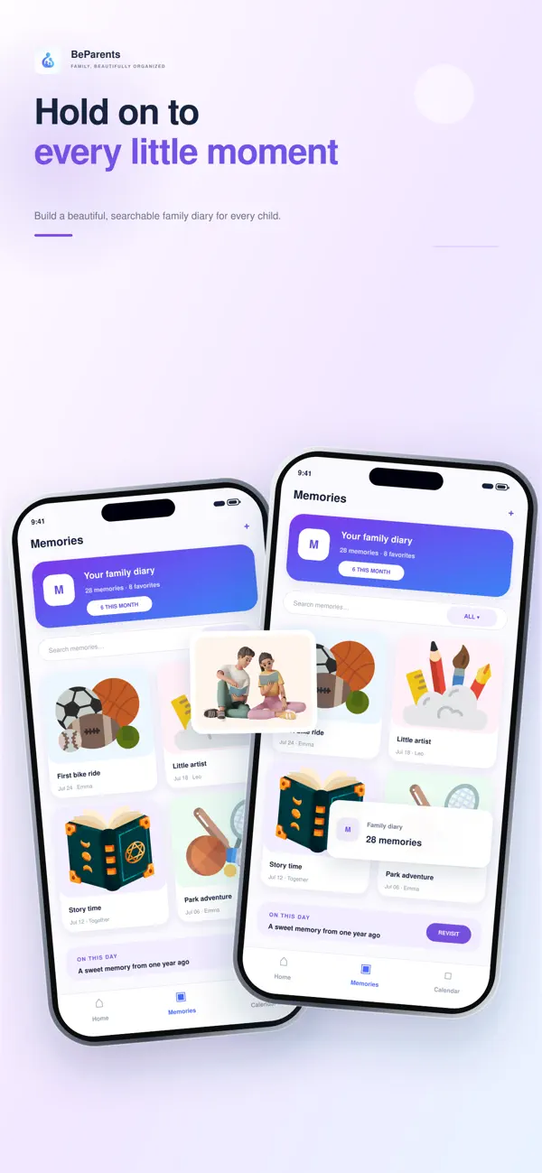 Screenshot #1 pour BeParents · Famille & Tâches