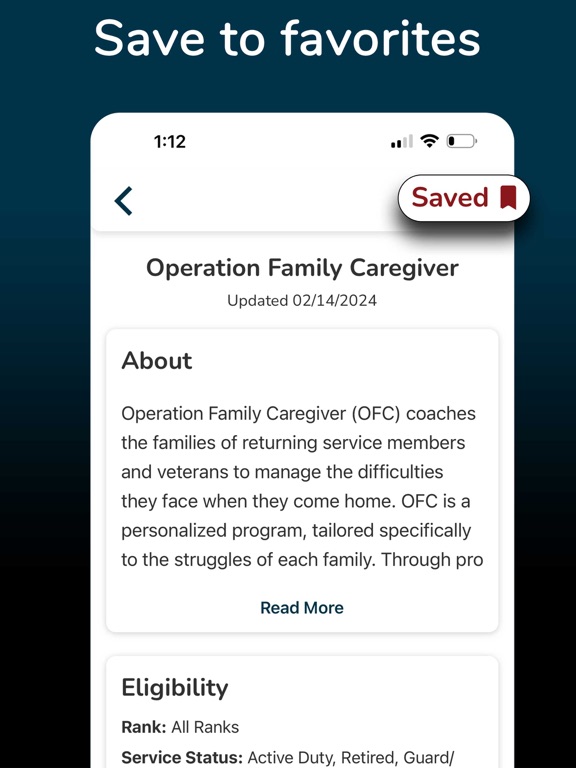 MyVetBENEFITS iPad screenshot 5 - Reference app