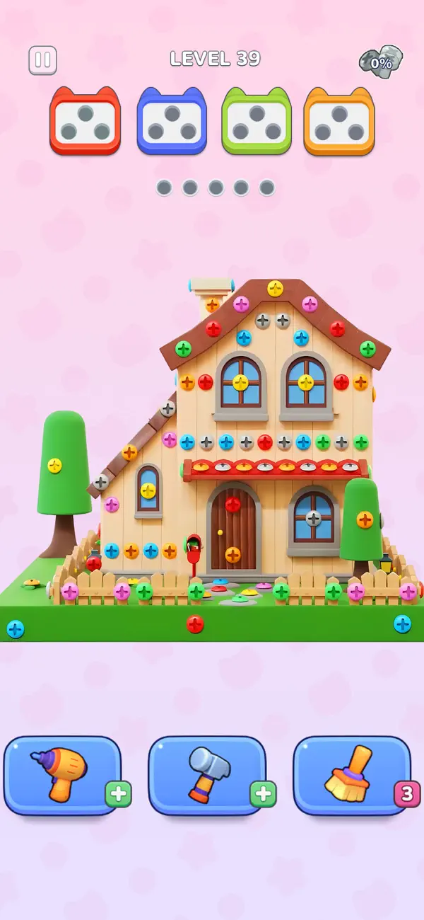 Screenshot #1 pour 3D Bolt Master : Screw Pin Jam