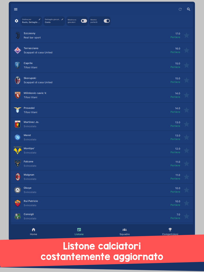 Gestore Asta Fantacalcio