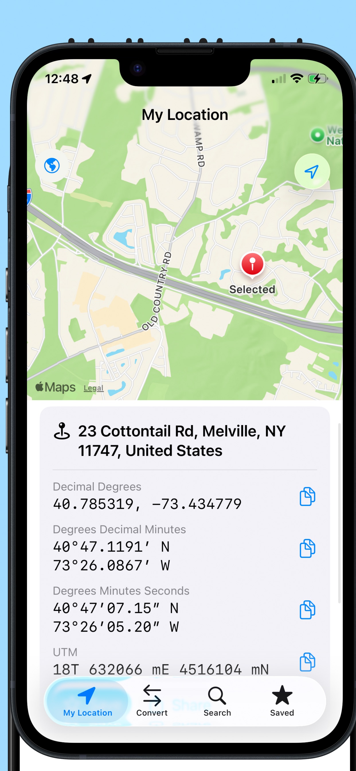 Screenshot 1 of Gps Coordinates - My Location