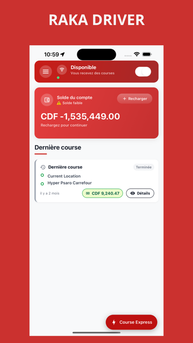 Raka Driver iPhone screenshot 1 - Travel app