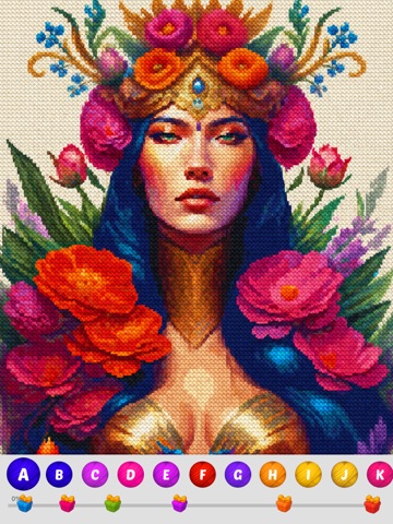 Cross Stitch Coloring Art iPad screenshot