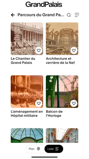 Capture d'écran de Grand Palais, Paris sur iPhone 8