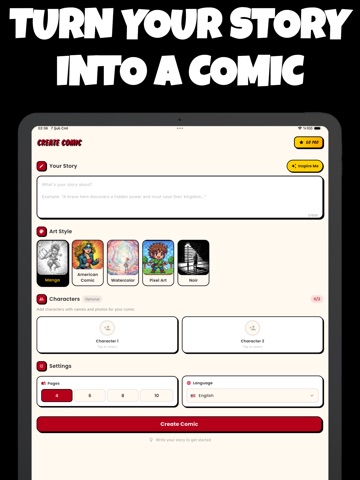 AI Comic Maker - Manga iPad screenshot