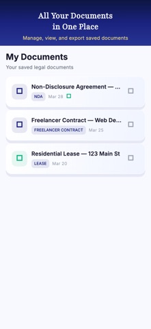 LegalForge: AI Legal Docs iPhone screenshot