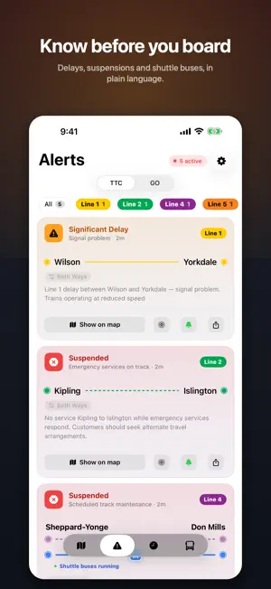 SubwayStatus screenshot 2