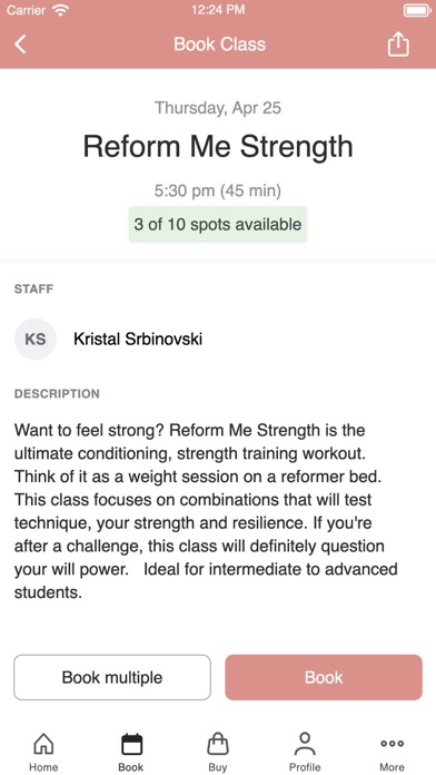Reform Me Pilates Screenshot