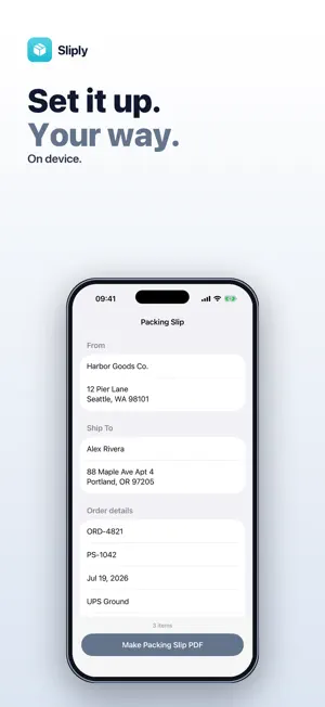 Sliply: Packing Slip screenshot 2