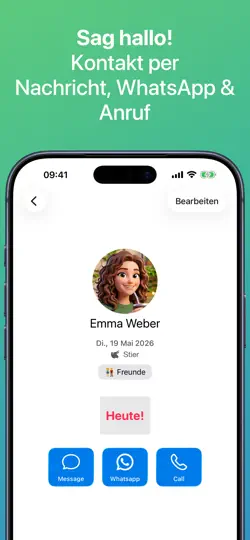 Screenshot von Geburtstags App auf dem iPhone 6