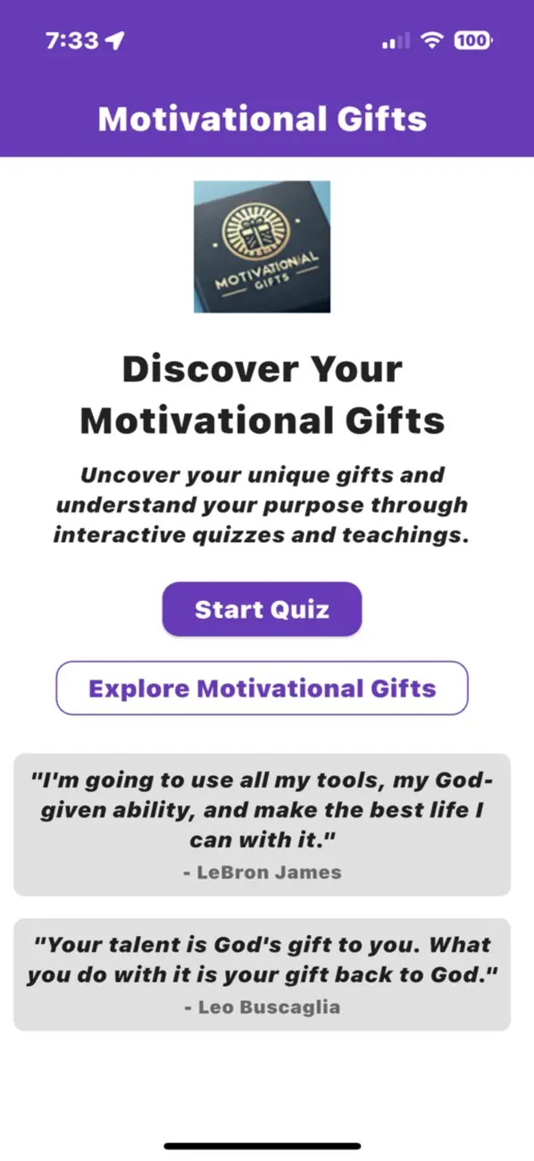 Screenshot #1 pour Motivational Gifts
