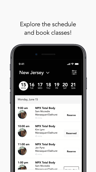 Modern Pilates Studio iPhone screenshot 3 - Health & Fitness app
