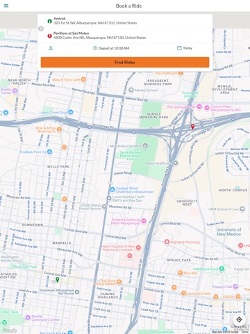 ABQ RIDE GO iPad screenshot