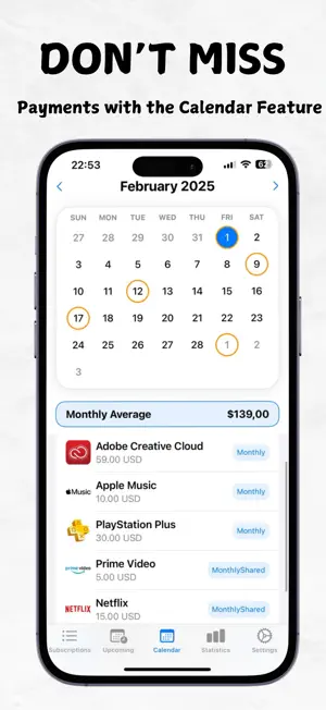 FoxyTrack:Subscription Tracker screenshot 4