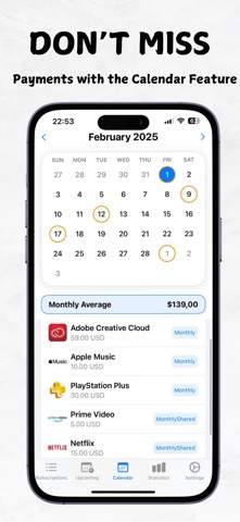 FoxyTrack:Subscription Tracker iPhone screenshot