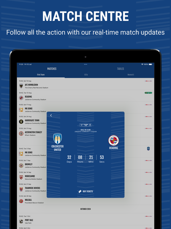 Colchester United FC iPad screenshot 6 - Sports app