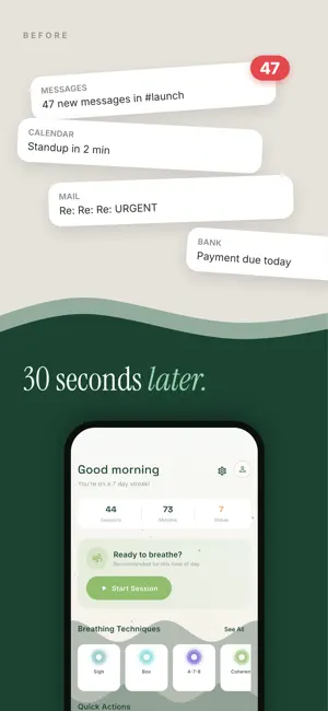 sMoment - Breathing Exercises screenshot 1