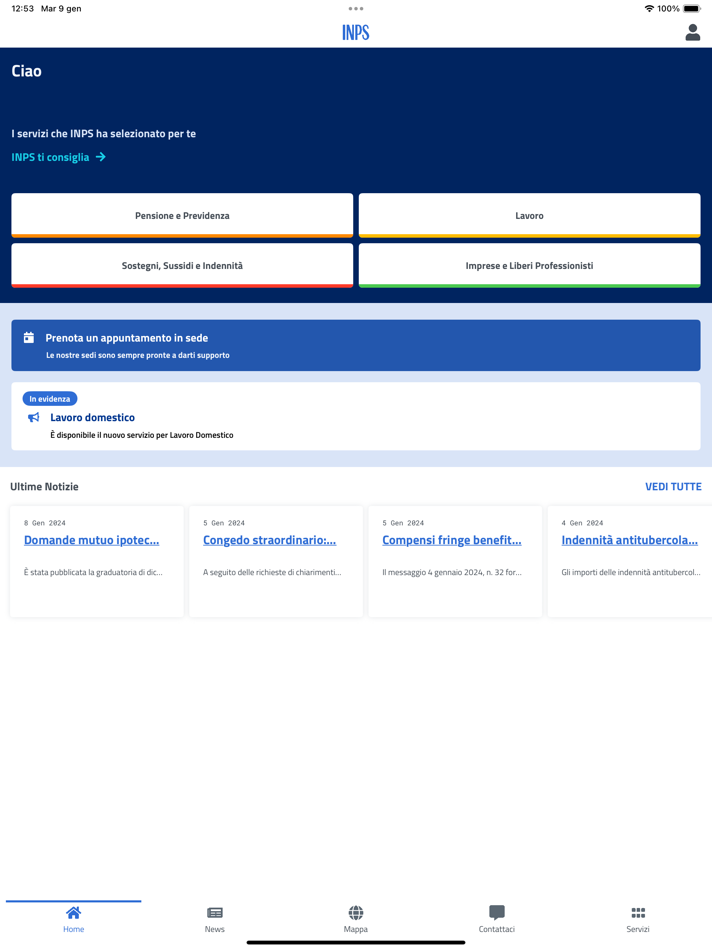 #1. INPS mobile per Tablet (iOS) Podle: Istituto Nazionale Previdenza Sociale