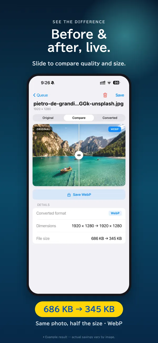 Screenshot #3 pour Photo Batch Resize & Converter