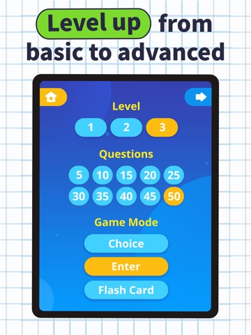 Math Games: Flash Cards iPad screenshot
