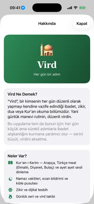 Vird: Kuran, Ezan, Namaz Vakti screenshot 3
